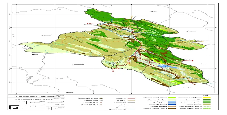 طرح جامع ناحیه غرب استان فارس سال 88 + نقشه ها
