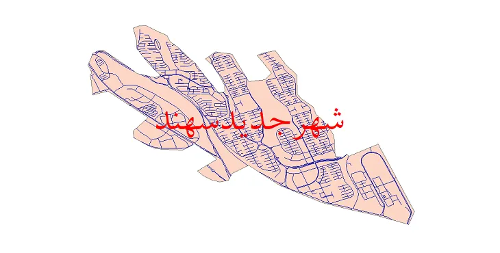 جدیدترین نقشه شیپ فایل شبکه معابر شهر جدید سهند + pdf