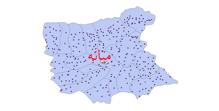 شیپ فایل تقسیمات سیاسی شهرستان میانه + فایل pdf