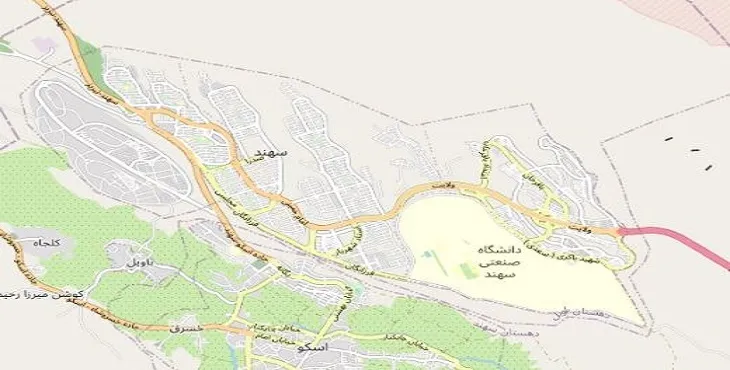 جدیدترین نقشه pdf شهر جدید سهند