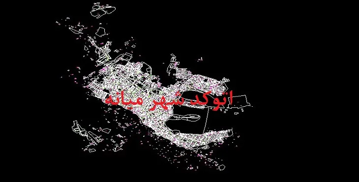 نقشه اتوکد شهر میانه
