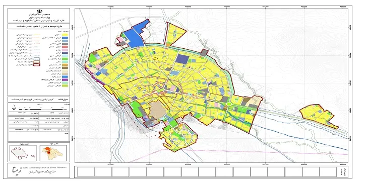 طرح جامع شهر دهدشت سال 1400 + نقشه ها