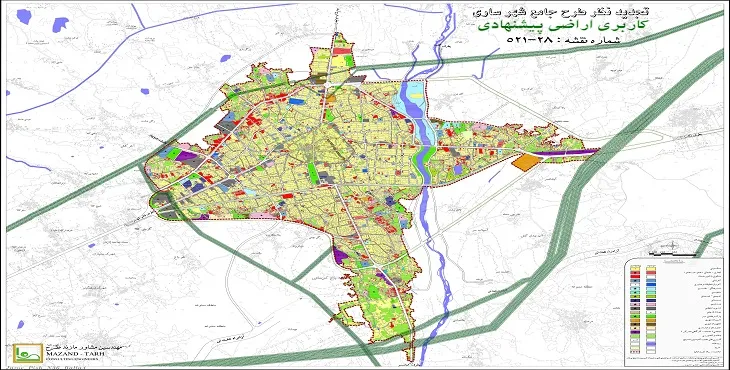 طرح جامع شهر ساری سال 94 + نقشه ها