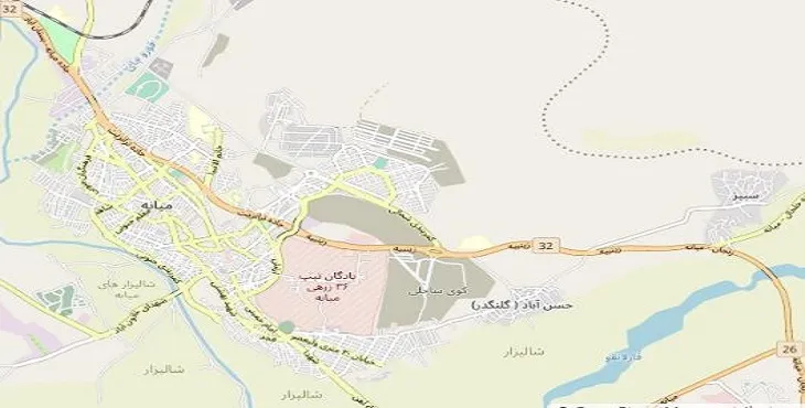 جدیدترین نقشه pdf شهر میانه
